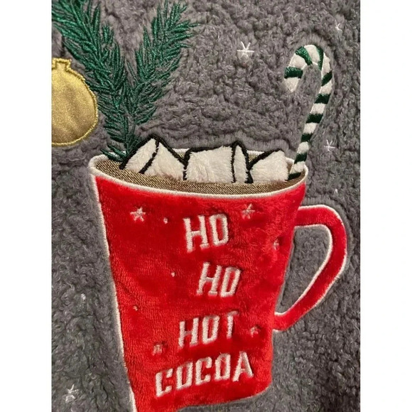 Secret Treasures Women’s Size Medium Ho Ho Ho Hot Chocolate Fuzzy Sweater - Picture 3 of 6